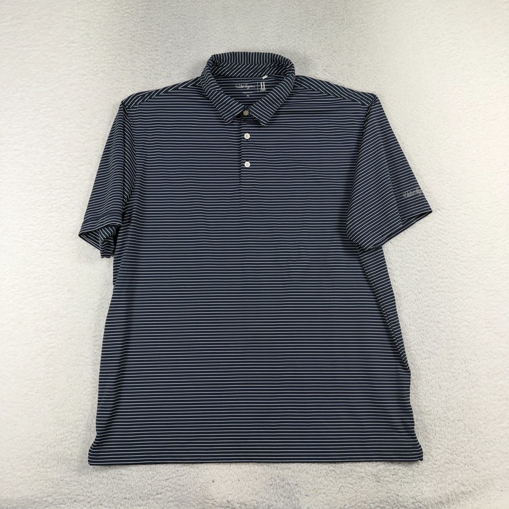 Walter Hagen Polo Shirt Mens XL Stripe 11 Majors Golf Performance Active Breath